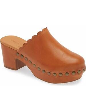 NEW CHOCOLAT BLU women's genoa platform clog in tan leather